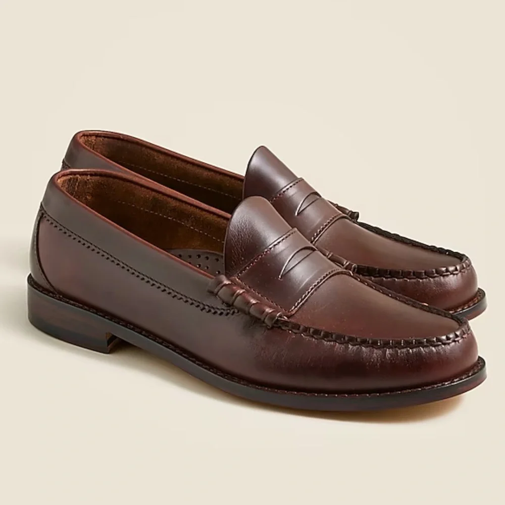 J crew whiskey Camden loafers with leather soles NWOB
